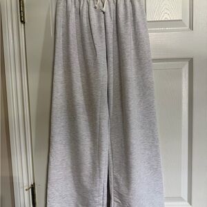 Gray Wide-Leg Lounge Pants